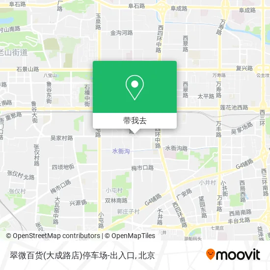 翠微百货(大成路店)停车场-出入口地图