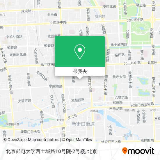 北京邮电大学西土城路10号院-2号楼地图