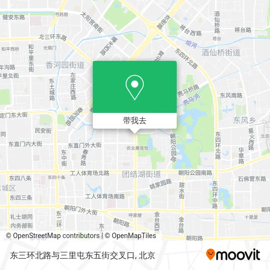 东三环北路与三里屯东五街交叉口地图