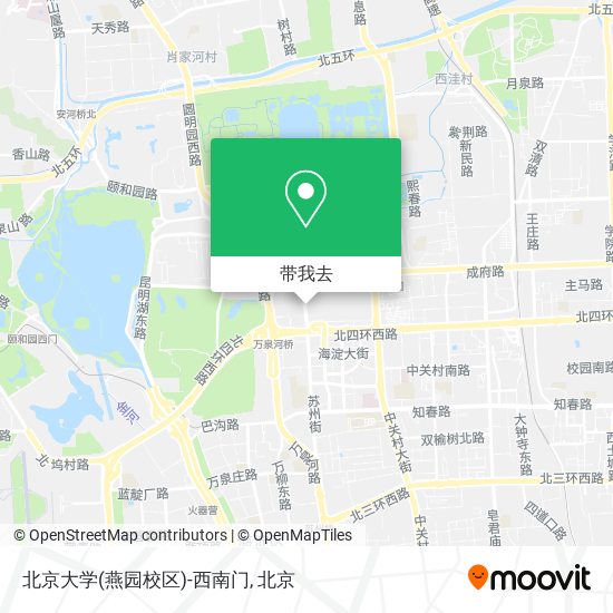 北京大学(燕园校区)-西南门地图