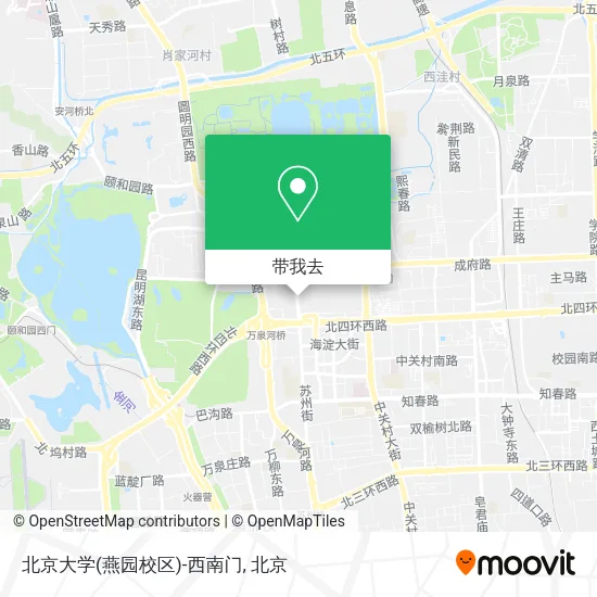 北京大学(燕园校区)-西南门地图