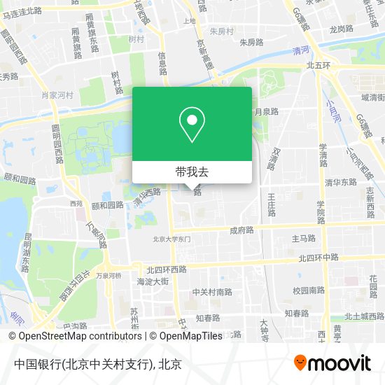 中国银行(北京中关村支行)地图