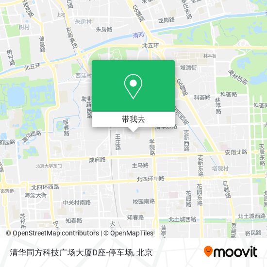 清华同方科技广场大厦D座-停车场地图