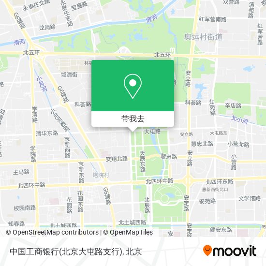中国工商银行(北京大屯路支行)地图