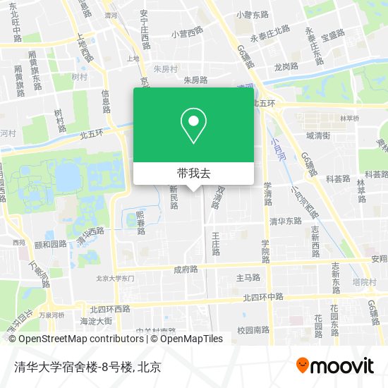 清华大学宿舍楼-8号楼地图
