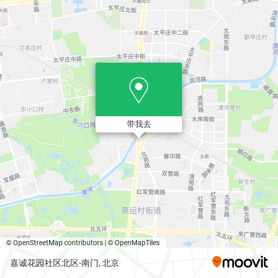 嘉诚花园社区北区-南门地图