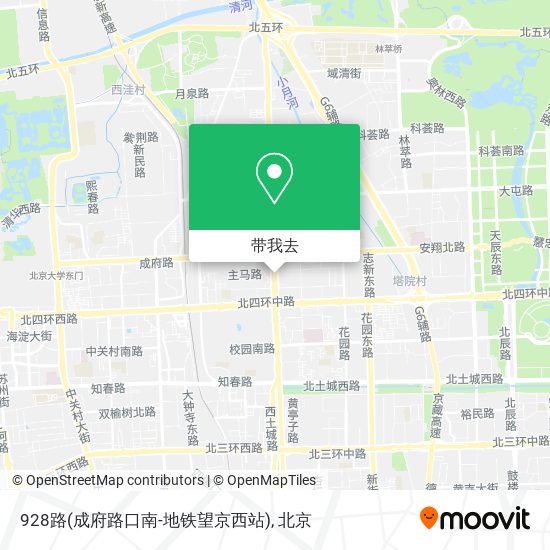 928路(成府路口南-地铁望京西站)地图