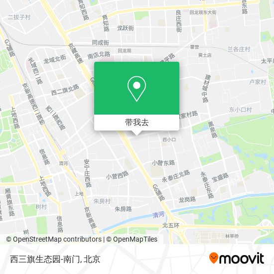 西三旗生态园-南门地图