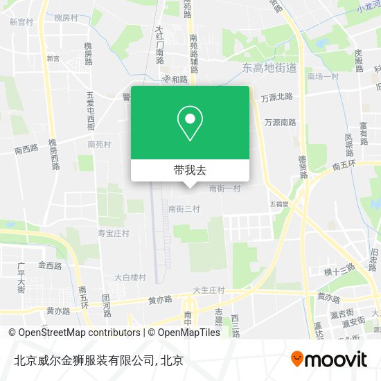北京威尔金狮服装有限公司地图