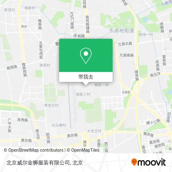 北京威尔金狮服装有限公司地图