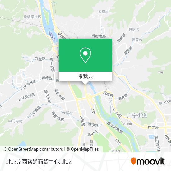北京京西路通商贸中心地图