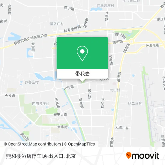燕和楼酒店停车场-出入口地图