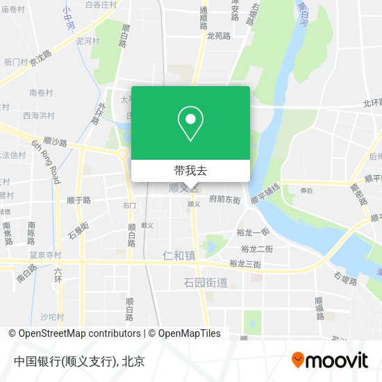 中国银行(顺义支行)地图