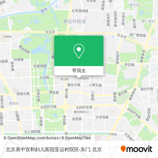 北京美中宜和妇儿医院亚运村院区-东门地图
