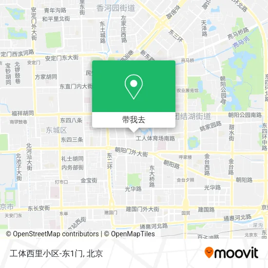工体西里小区-东1门地图