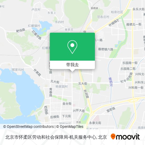 北京市怀柔区劳动和社会保障局-机关服务中心地图