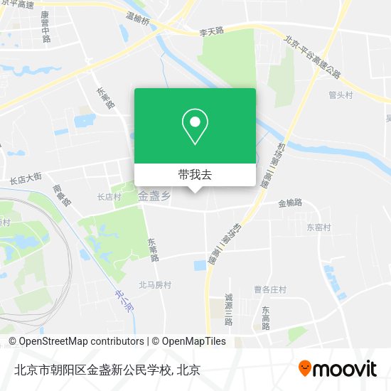北京市朝阳区金盏新公民学校地图