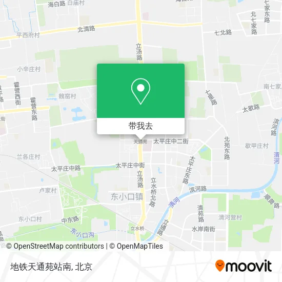 地铁天通苑站南地图