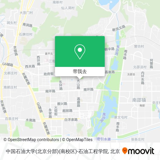 中国石油大学(北京分部)(南校区)-石油工程学院地图