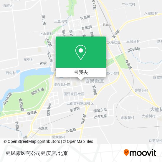 延民康医药公司延庆店地图