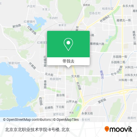北京京北职业技术学院-8号楼地图