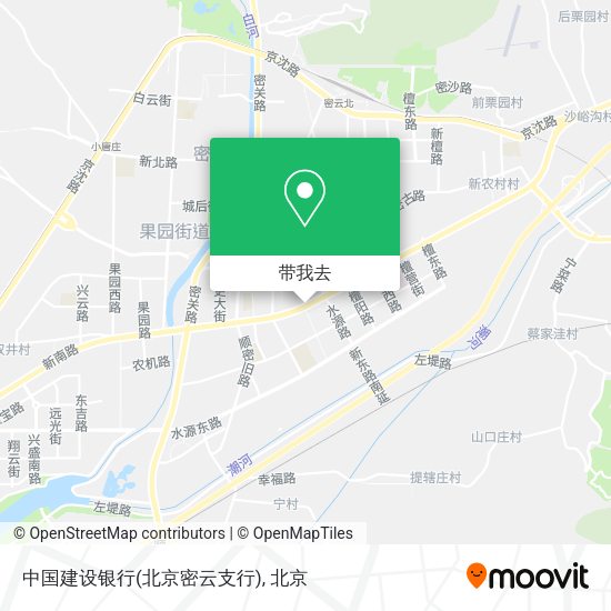 中国建设银行(北京密云支行)地图