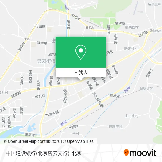 中国建设银行(北京密云支行)地图