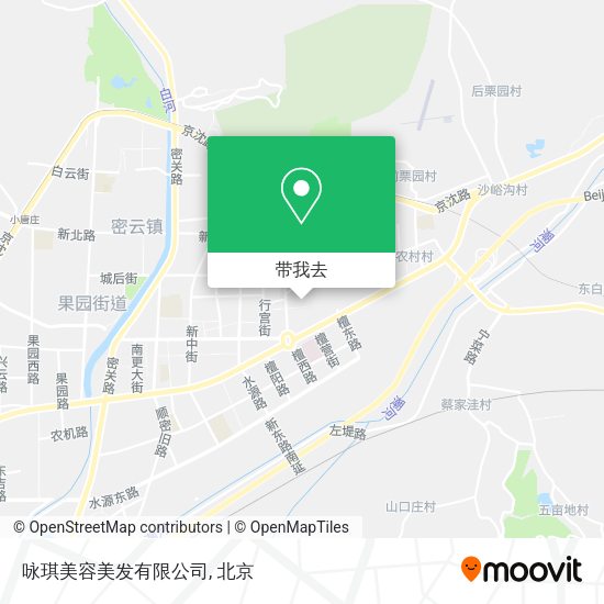 咏琪美容美发有限公司地图