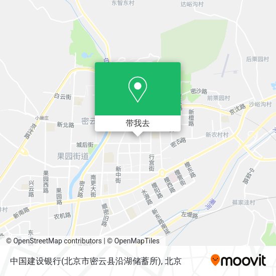 中国建设银行(北京市密云县沿湖储蓄所)地图