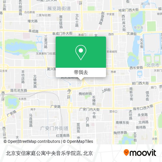 北京安信家庭公寓中央音乐学院店地图