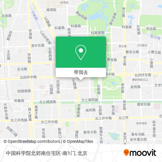 中国科学院北郊南住宅区-南1门地图