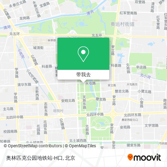 奥林匹克公园地铁站-H口地图