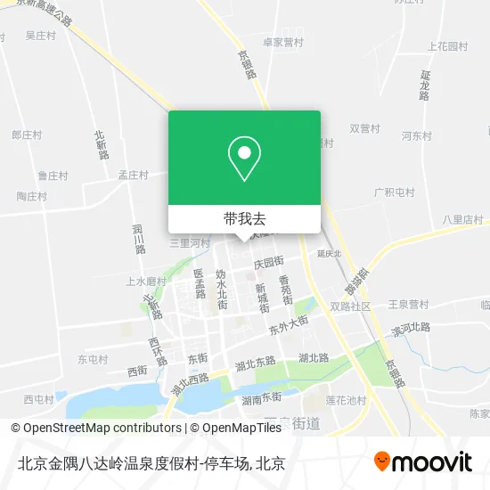 北京金隅八达岭温泉度假村-停车场地图