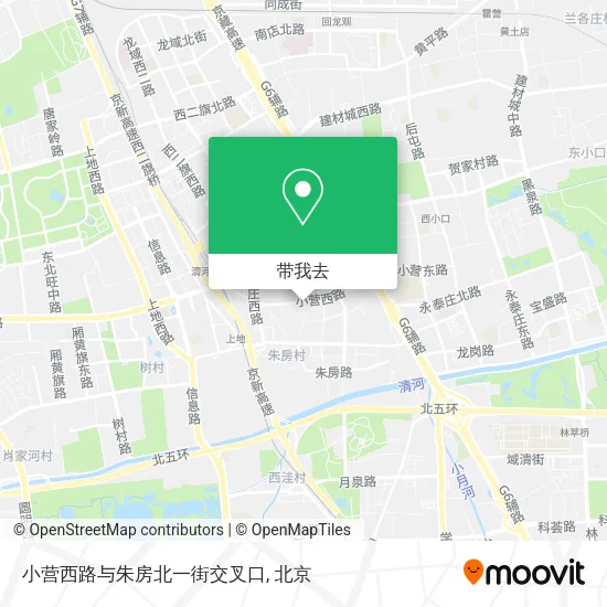 小营西路与朱房北一街交叉口地图