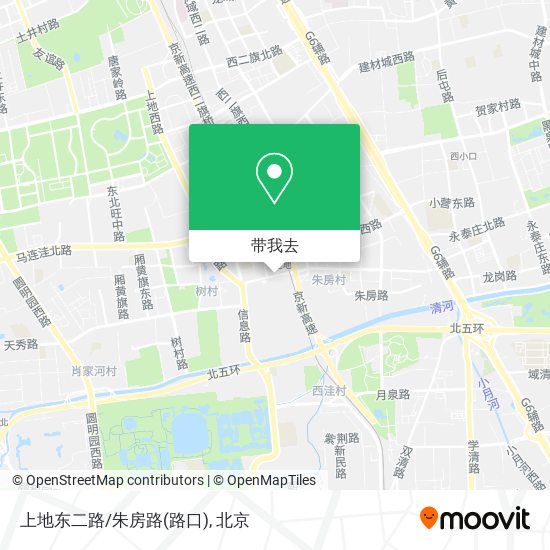上地东二路/朱房路(路口)地图
