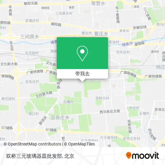 双桥三元玻璃器皿批发部地图