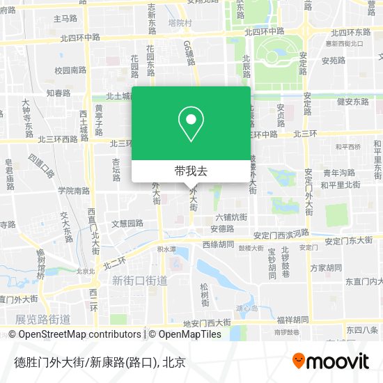 德胜门外大街/新康路(路口)地图