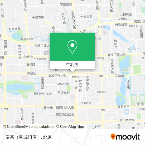 贡茶（阜成门店）地图
