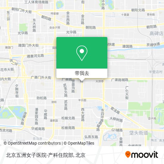 北京五洲女子医院-产科住院部地图