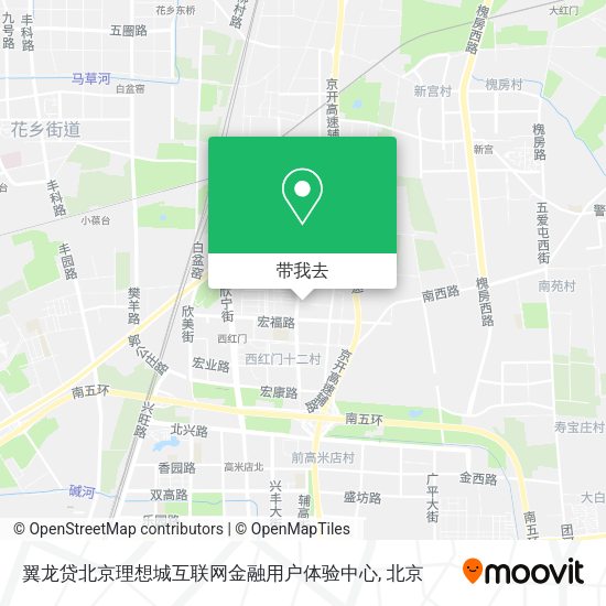翼龙贷北京理想城互联网金融用户体验中心地图
