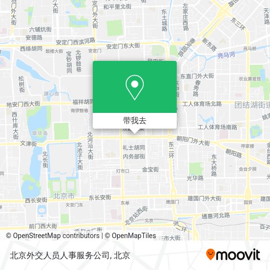 北京外交人员人事服务公司地图