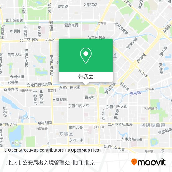北京市公安局出入境管理处-北门地图