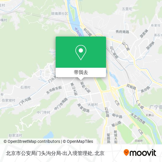 北京市公安局门头沟分局-出入境管理处地图