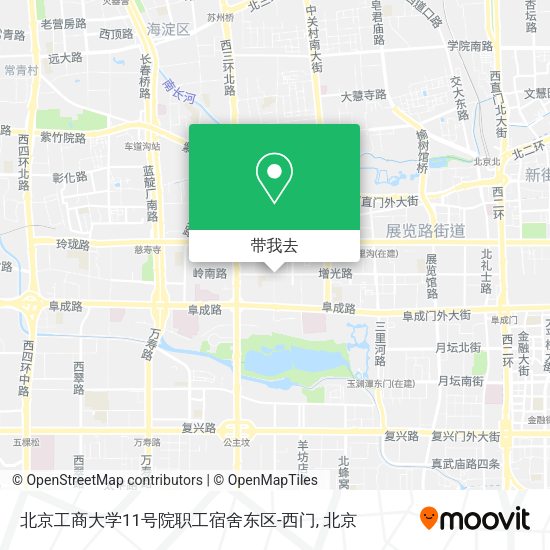 北京工商大学11号院职工宿舍东区-西门地图