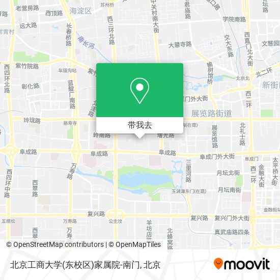 北京工商大学(东校区)家属院-南门地图