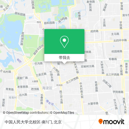中国人民大学北校区-南1门地图
