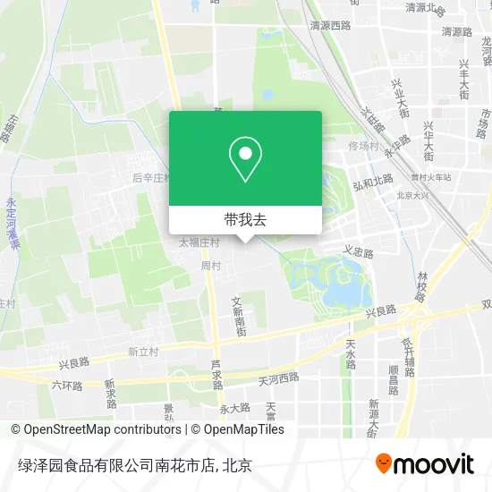 绿泽园食品有限公司南花市店地图