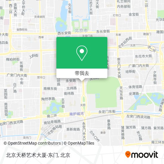 北京天桥艺术大厦-东门地图