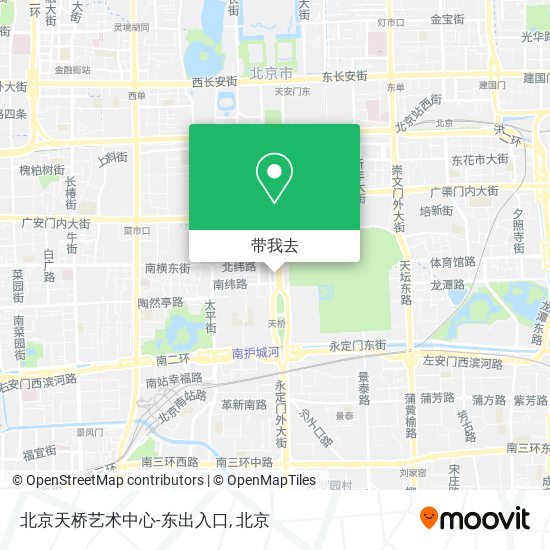 北京天桥艺术中心-东出入口地图