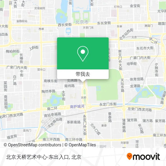 北京天桥艺术中心-东出入口地图